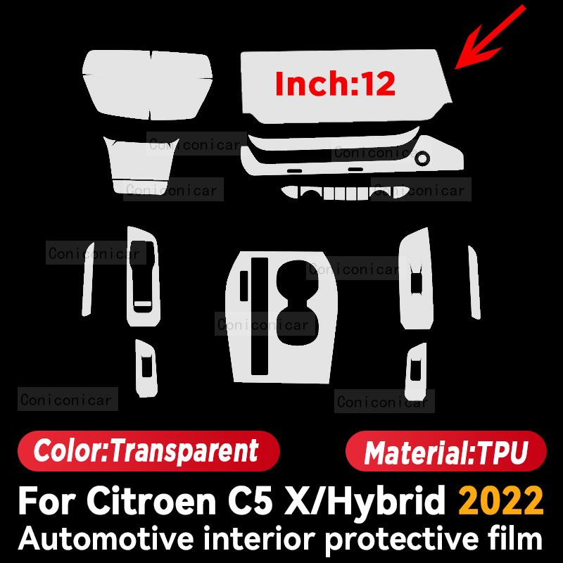 Für Citroen C5 X Hybrid 2022 Auto Innenraum Mittelkonsole Instrument Armaturenbrett Schutzfolie Kratzschutz Aufkleber Zubehör
