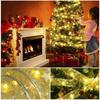 DIY 5m Christmas Ribbon Light Lace Bows Gift Package LED String Light New Year Navidad Christmas Tree Ornament