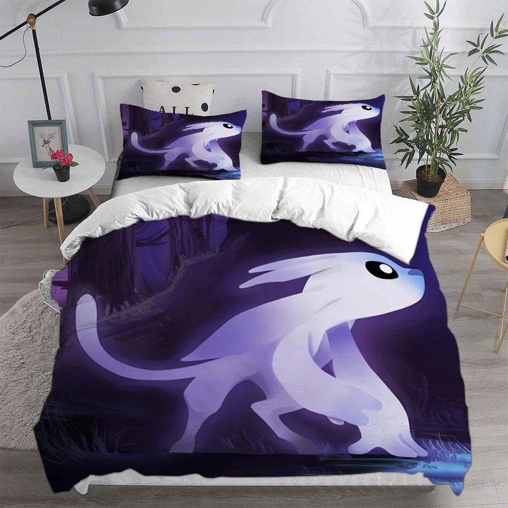 3D Game Ori and the Blind Forest Bedding Sets Comforter Quilt Bed Cover Duvet Cover Pillow Case 2-3 Pieces Sets Kids Adult Size