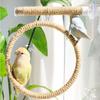 Linen Rope Bird Toy Swing Set Suction Cup Bird Claw Beak Grinding Bar  Beak Grinding