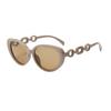 New Fashion Cat Eye Sunglasses Women Trendy Chain Temple Personalized Design 77111