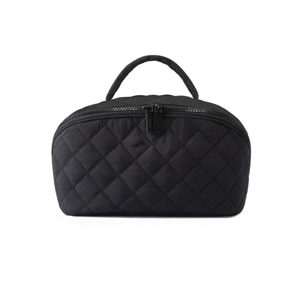 

Large Capacity Handheld Cosmetic Bag Multiple Pockets Make Up Pouch Bag Skincare Organizer чорний