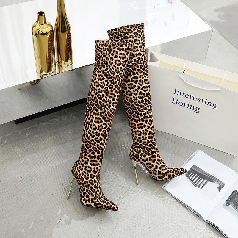 Botas de rodilla Europeas y Americanas Tacón Delgado Botas Elásticas Tacones  Altos Botas Delgadas Zapatos de Mujer Grandes comprar a buen precio —  entrega gratuita, reseñas reales con fotos — Joom