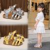 New Summer Children'S Sandals Closed Leather Sandals Cute Bow Non-Slip Soft Breathable Simple Fashion Princess Shoes