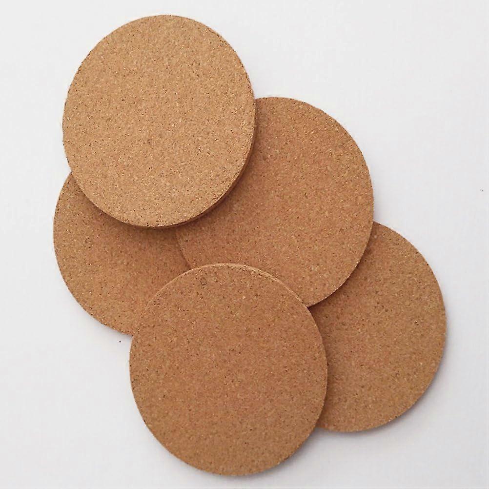 Coasters, Pack of 10 Round Waterproof and Non-Slip Cork for Water Absorption and Thermal Insulation