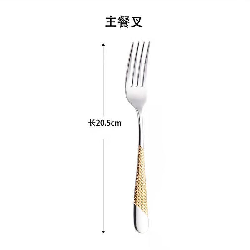 German stainless steel steak knife and fork set European food grade stainless steel household high-end western tableware three-piece set