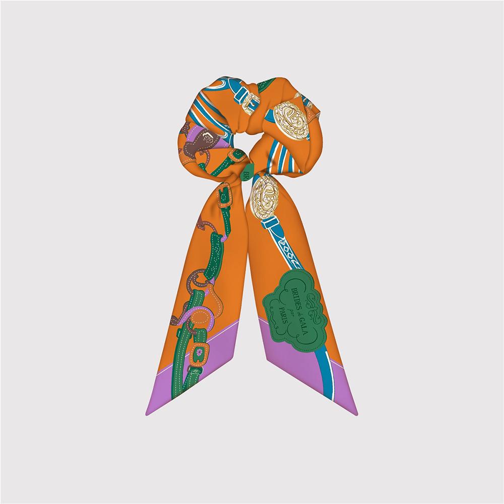 Elegant Silk Large Scrunchies Rubber Bands Women Hair Scarf Elastic Hair Bands Ties Ponytail Holder Hair Accessories for Girls