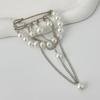 Hip Hop Trendy Imitation Pearl Tassel Chain Brooches for Men Women Waist-shaping Fixed Pin Accessory Multi-functional Jewelry