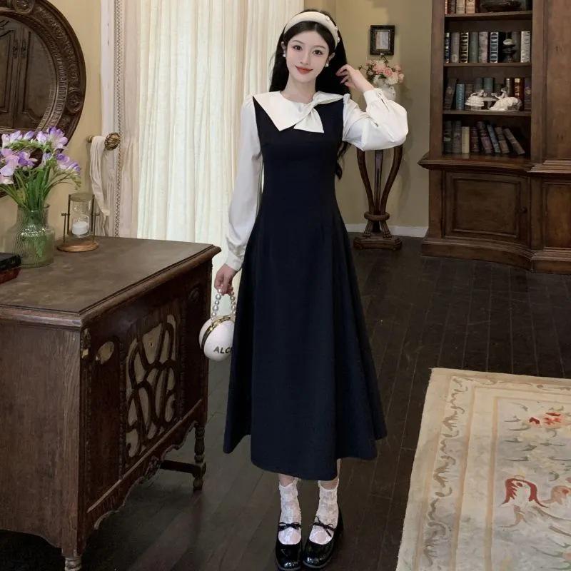  Hepburn Stijl Tweedelige Jurk Grote Maten: Elegante Rok op Halve Lengte voor Lente & Herfst