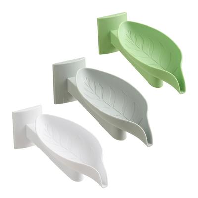 No Drilling Soap Holder for Bathroom Sink Nonslip PP Plastic Modern Decorative Storage Soap Tray with Adjustable Designs