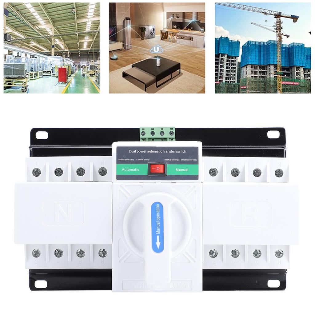Dual Power Automatic Transfer   32A 4P   ATS Supports Manual Automatic Control Suitable for AC400V 50Celsius60Hz Power Systems
