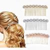 Rhinestone Sunflower Hair Comb Set: 8 Slide Combs & Bang Clips for Hair Styling