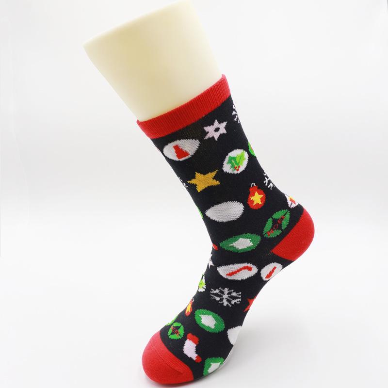 Holiday Cartoon Mid-Calf Women's Christmas Stockings Socks - Perfect New Year Gift In Red