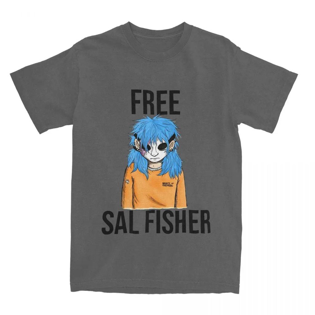Nyhet Gratis Sal Fisher Sally Face T-skjorte Menn Kvinners Ren Bomull Sallyface T-skjorte Festklær
