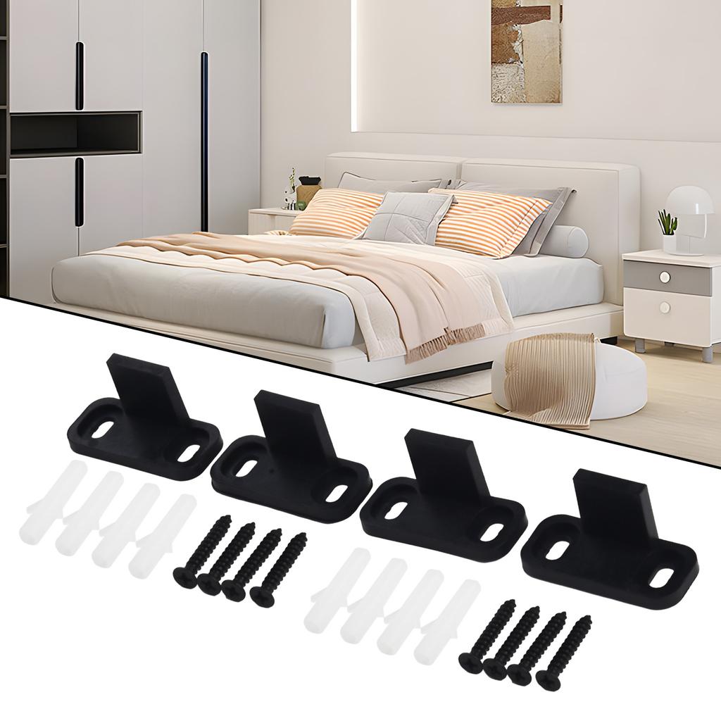 4 Peças de Acessórios Plásticos Anti-Balanço Sem Furo para Ferragens de Trilho Suspenso para Porta de Celeiro para Minimizar a Vibração da Porta