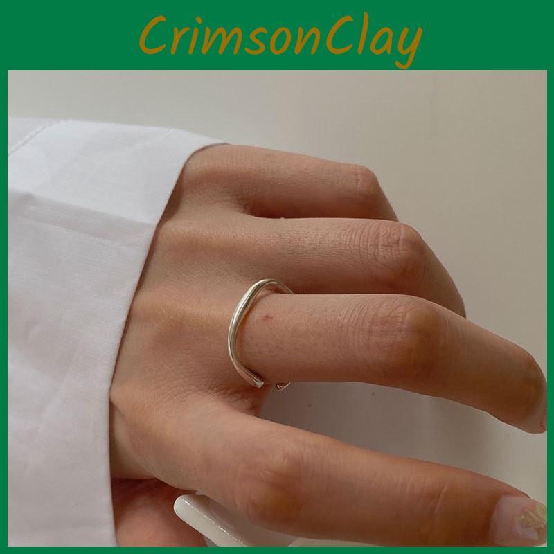Chic Irregular Geometric Square Ring For Women Adjustable Size Copper Fashion Accessory