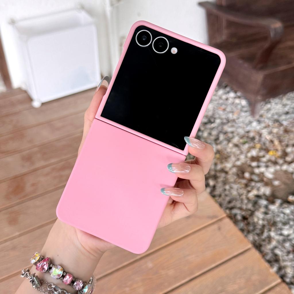 Official Fluorescence Neon Color Liquid Silicone Case For Samsung Galaxy Z Flip 7 6 5 ZFlip7 ZFlip6 Candy Matte Shockproof Cover