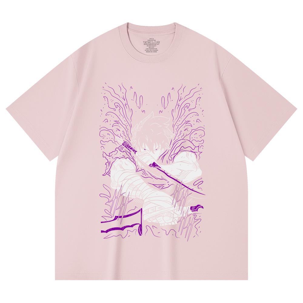 230 Gsm 100% Cotton Solo Leveling V7 Print Unisex Heavy Cotton T Shirt