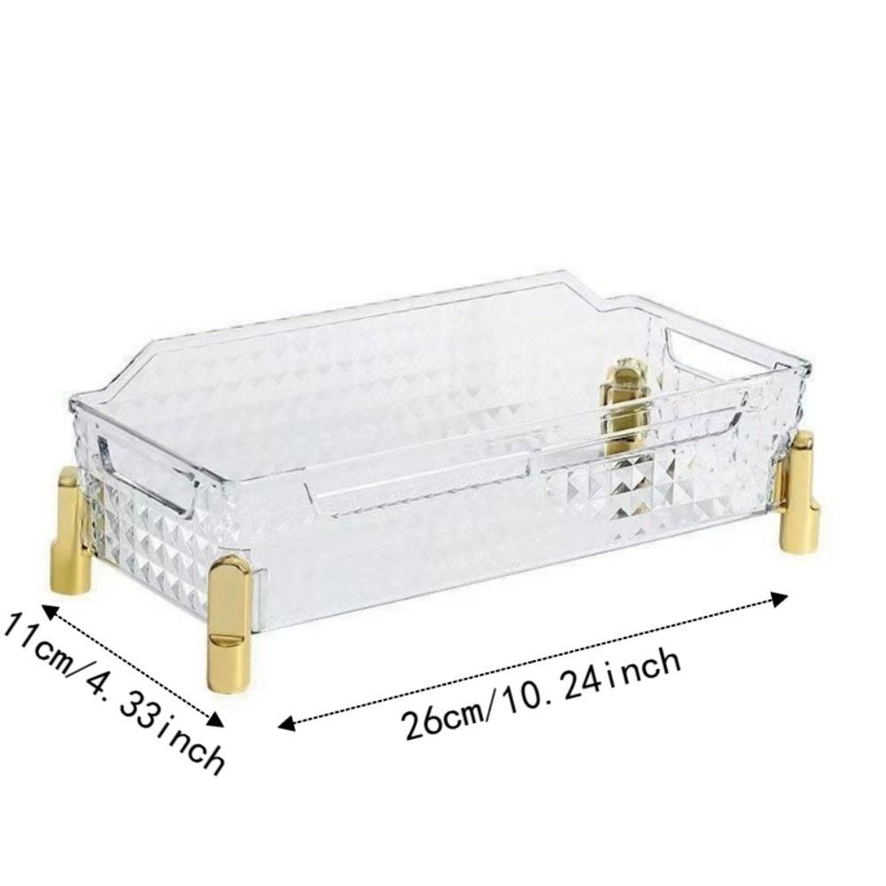 Luxury Makeup Holder Transparent Storage Rack Multi-functional Storage Tray  Living Room Decor