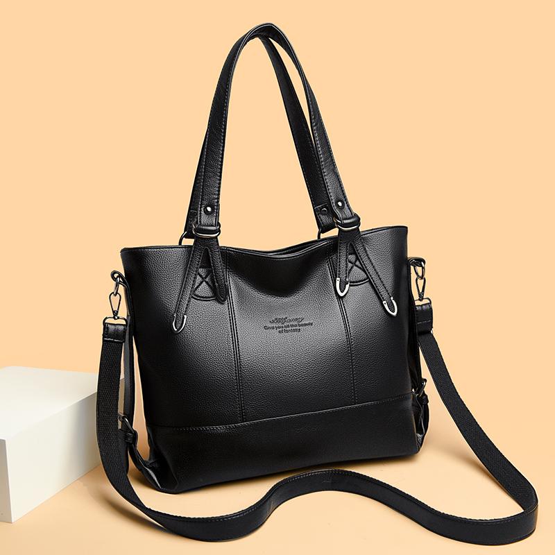 Stylish Faux Leather Shoulder Bag Women's Large Capacity Tote Bag