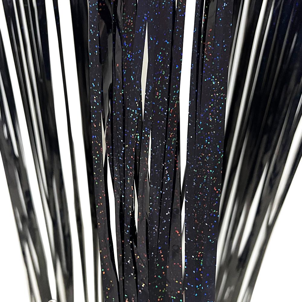 Trendy Laser Black Raindrop Curtain For Celebratory Events And Backgrounds Stylish