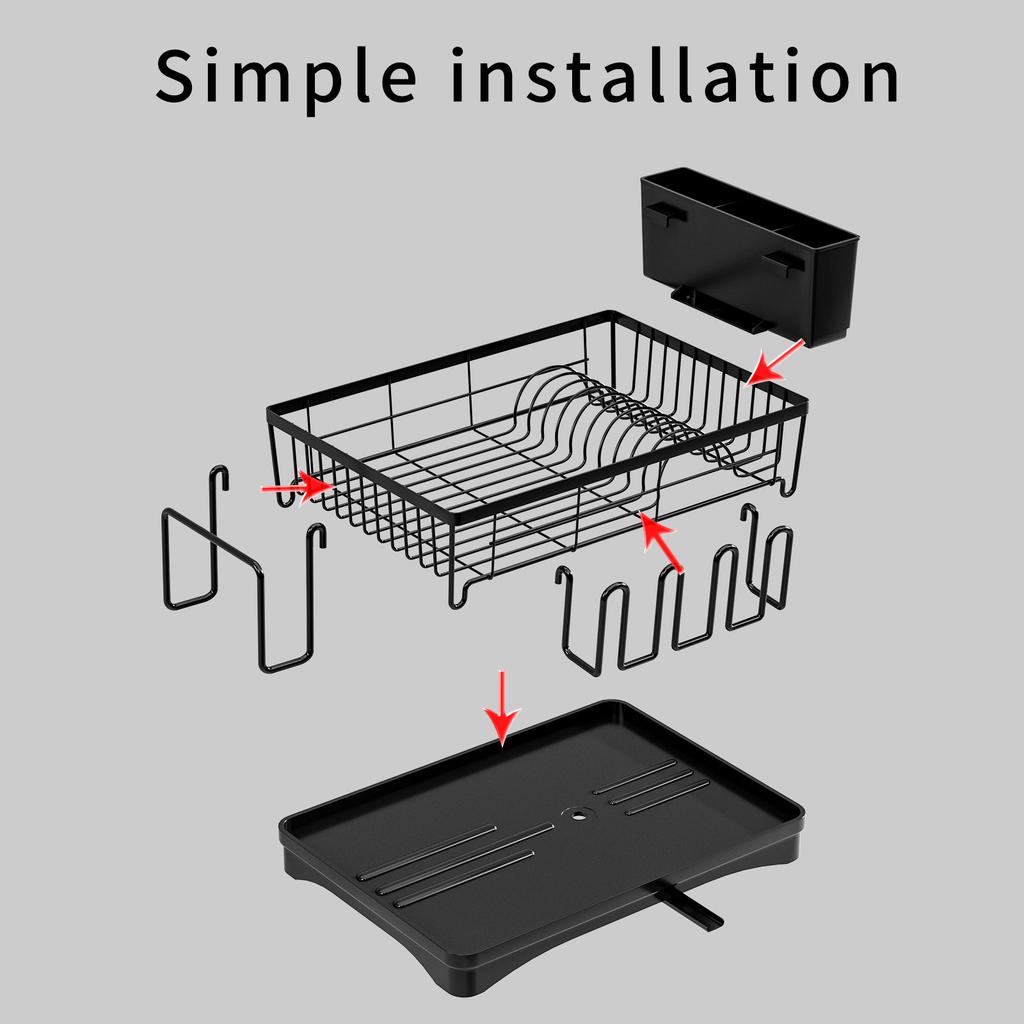 Disassemble and assemble kitchen bowl rack, drain storage rack, tableware rack, dish storage rack, multi-functional cupboard
