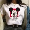 2025 Mickey Tshirt Y2k Minnie Mouse Hat Print Cotton Comfort T-shirt Women Fashion T Shirt Female Clothes Kawaii Disney T Shirt