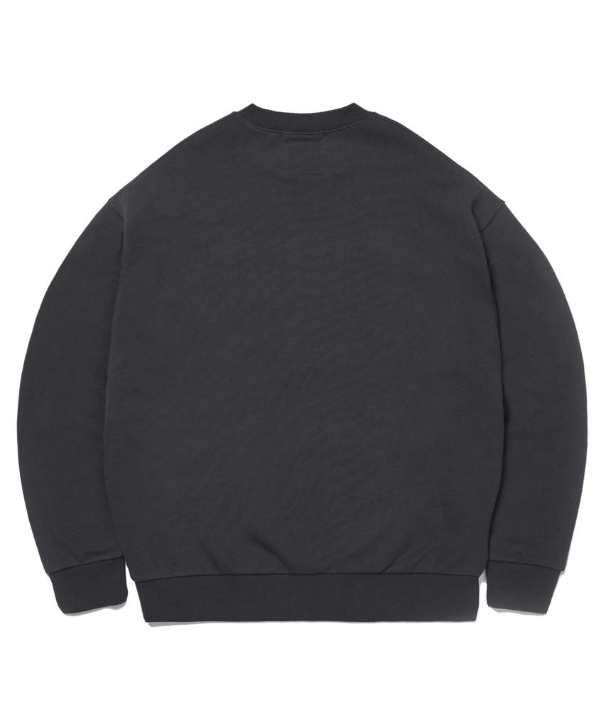 SOUNDSLIFE Flocking Printing Sweatshirts Charcoal