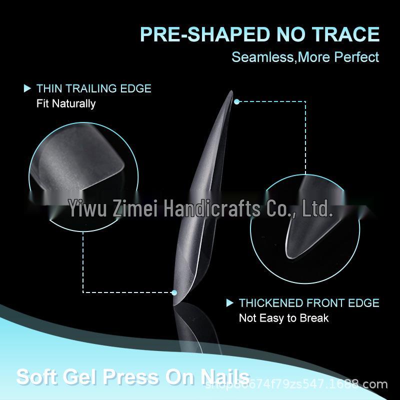 

Frosted Traceless Transparent Half-Cover Nail Extension Tips