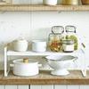 Spice Rack Iron Multifunctional Kitchen Supplies Kitchenware Organizer Countertop Seasoning Holder for Kitchen White