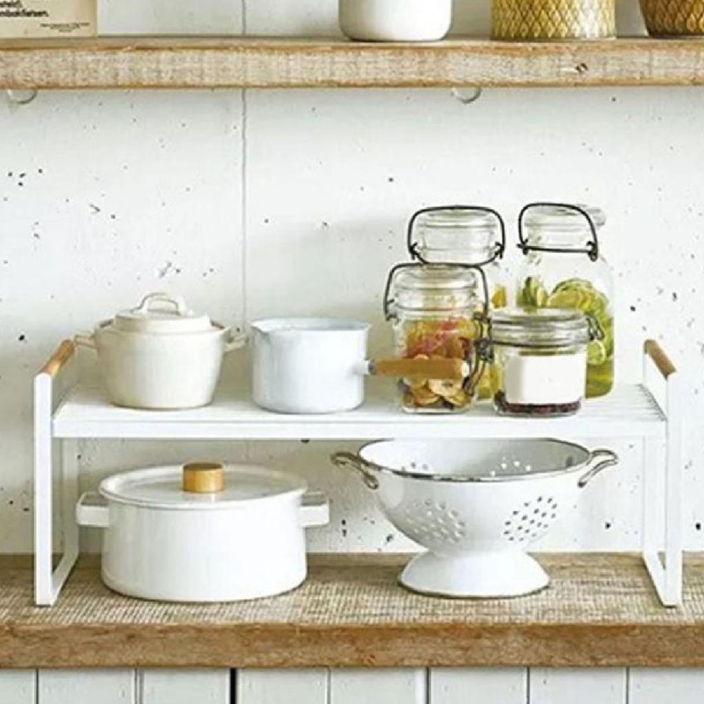 Spice Rack Iron Multifunctional Kitchen Supplies Kitchenware Organizer Countertop Seasoning Holder for Kitchen White