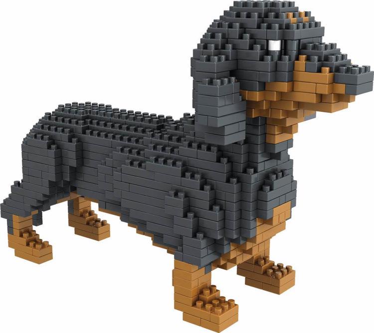 

Lovely Animals Dog Micro Diamond Construction Block Cute Puppy Corgi Husky Schnauzer Dachshund Collie Poodle Nanobricks Model Toys