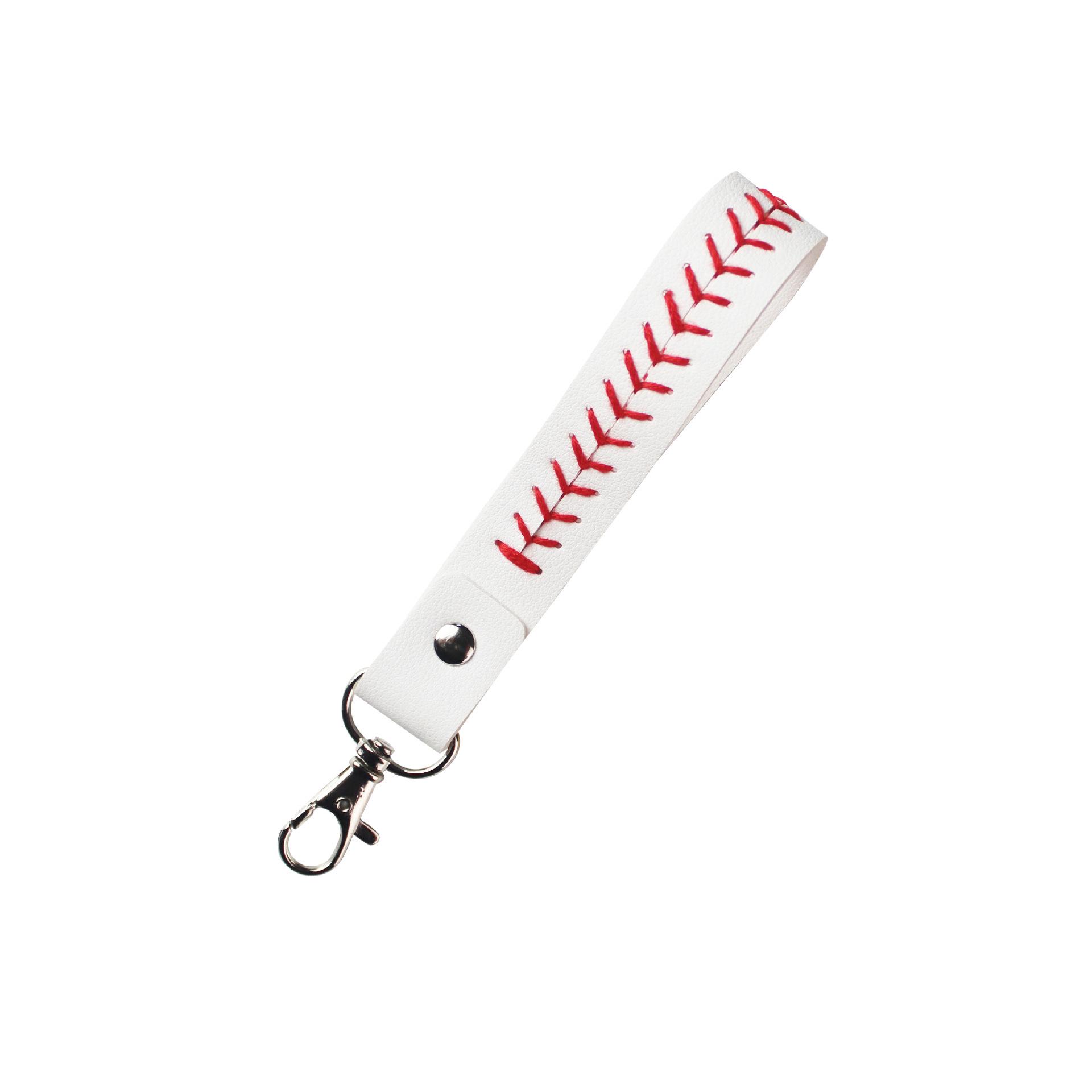 

Hot Sale Hand-Stitched Leather Baseball Keychain and Softball Bracelet Jewelry