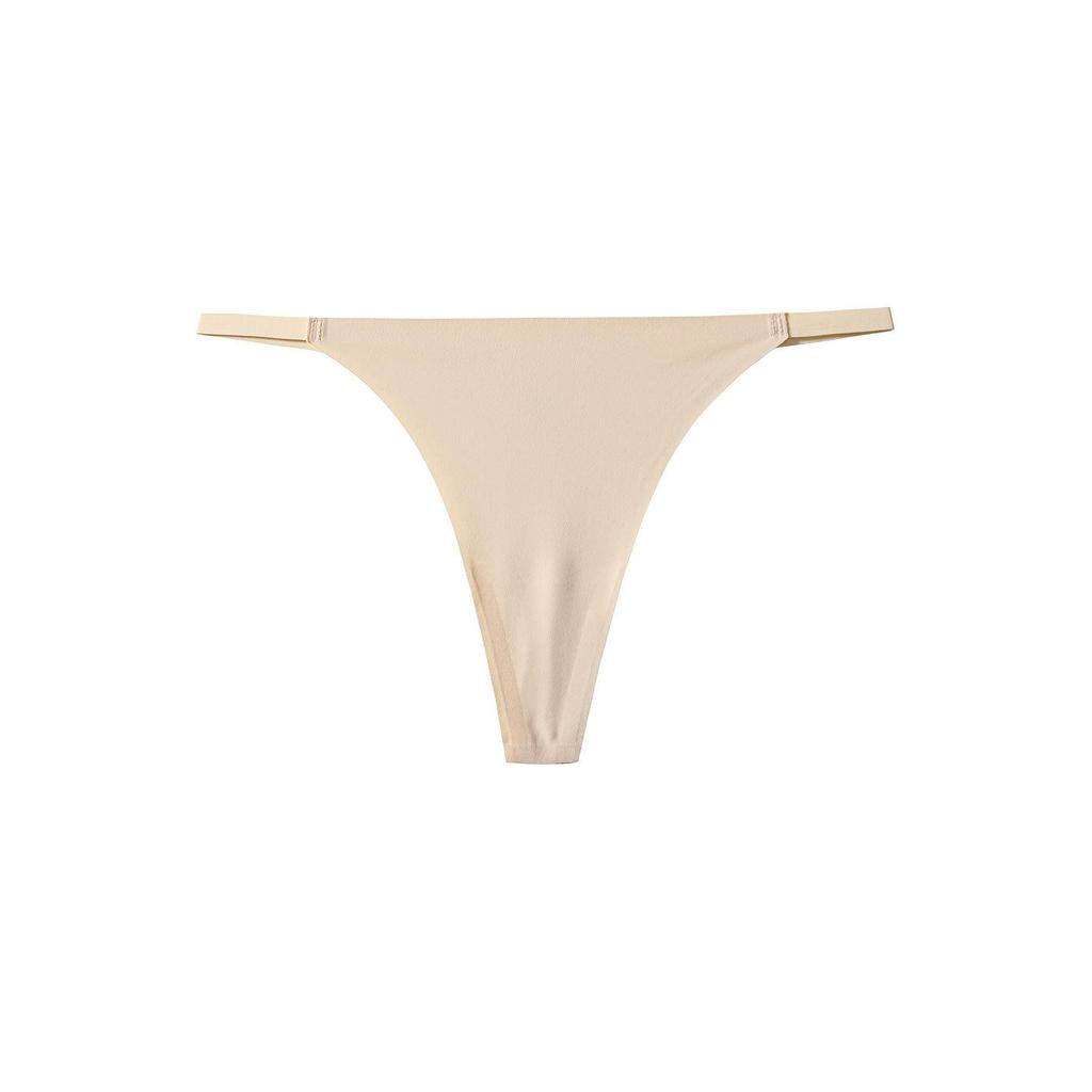 Seamless Low-Waist Women's Thongs: Breathable, Comfortable Pure Cotton Gusset, Sexy Solid Colors