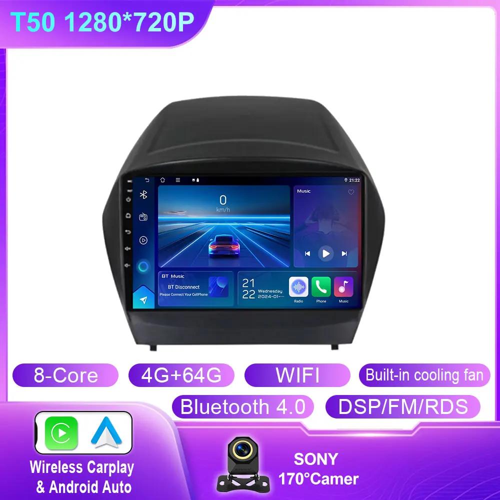 Car Android 14 Carplay For Hyundai Tucson 2 LM IX35 2009 2010 2011 2012 2013 2014 2015 Auto Radio Multimedia Player Stereo WIFI