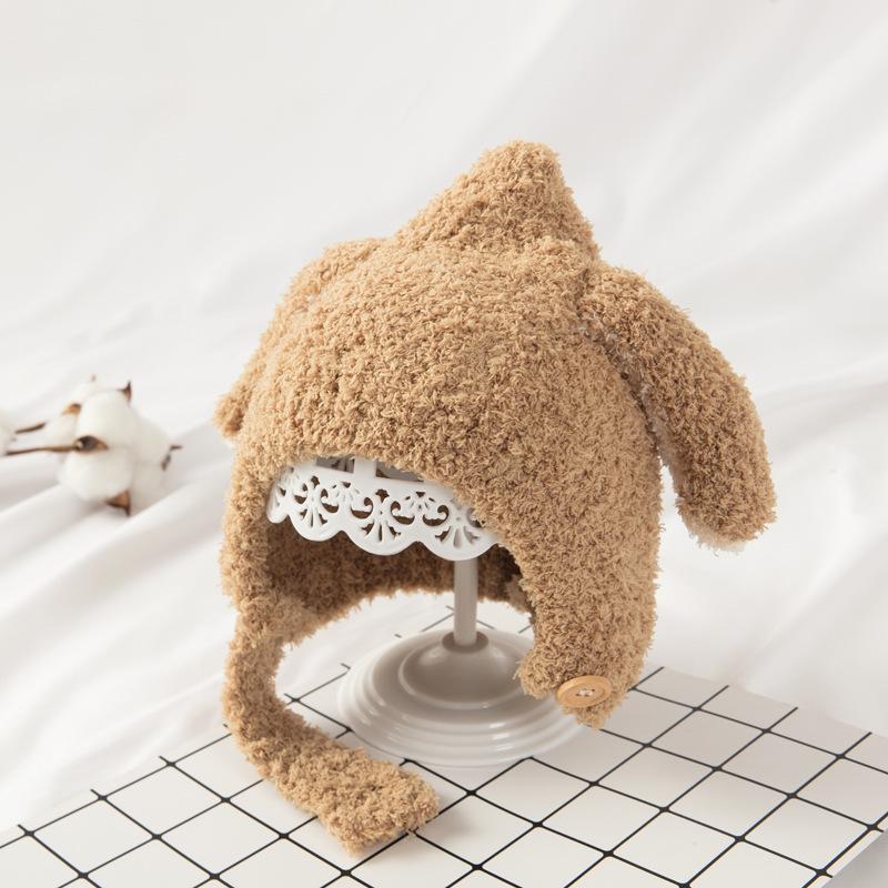 Chapeaux pour nourrissons automne et hiver nouveaux garçons et filles bébé protection des oreilles chaud froid laine bonnet pull