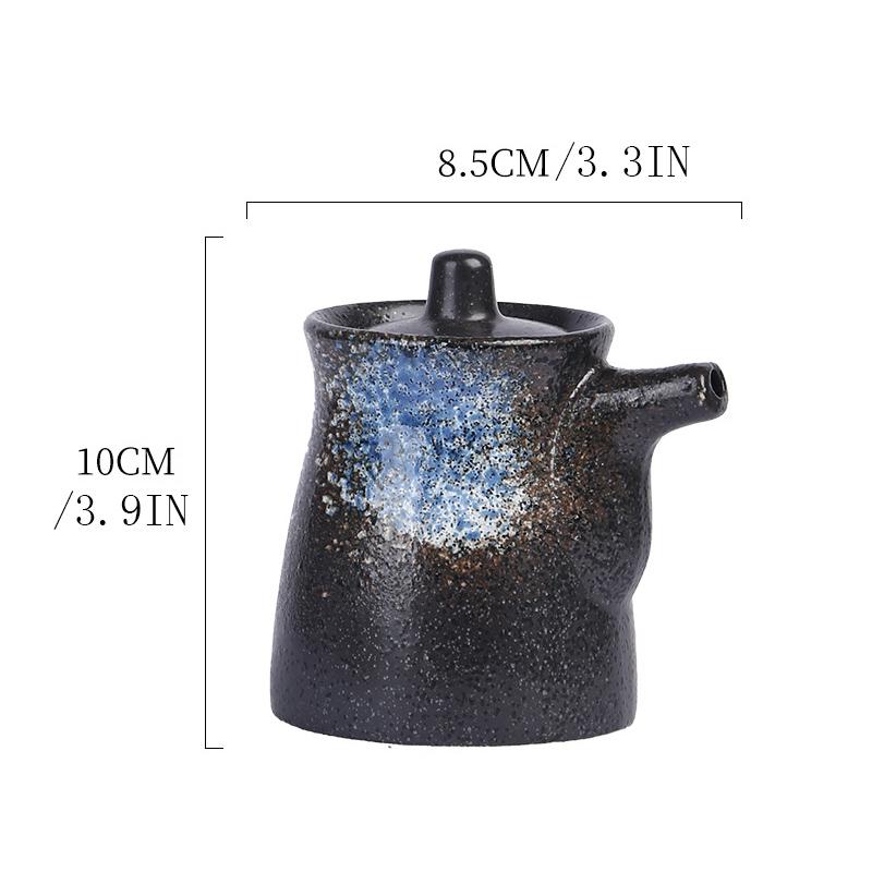 200ml Japanischer Stil Gewürzflasche Keramik Öl Olivenöl Spender Sojasauce Topf Essig Küche Gewürzdosen Soßenbehälter