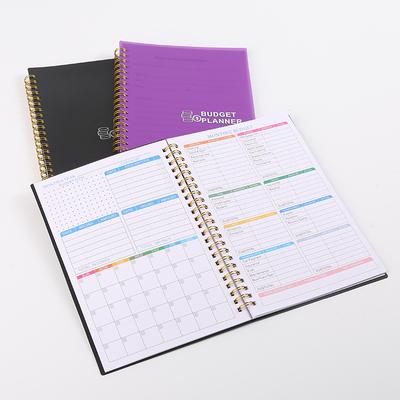 1PC 50 fogli Budget Planner PVC copertina rigida Budget mensile Libro senza data Planner finanziario con taccuino di monitoraggio delle spese