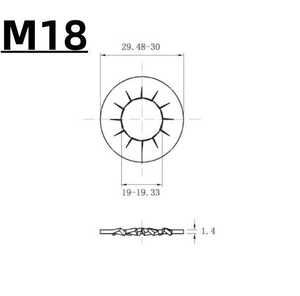 

316L Stainless Steel Internal Serrated Anti-slip Washer (DIN6798J)