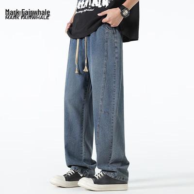 Mark Fairwhale Herren Straight Loose Fit Denim Jeans