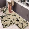 1Pcs Anti Fatigue Kitchen Rugs, Branches Black Crows Print Waterproof Non-Slip Thick Cushioned Kitchen Mat Heavy Duty Comfort Standing Mat for Kitchen