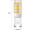 KCO Lighting G9 LED Light Bulb 3000K Warm White Non Dimmable G9 Light Bulb 7W Chandelier G9 LED Light Bulbs Bi Pin Base 360°Beam Angle (6-Pack)
