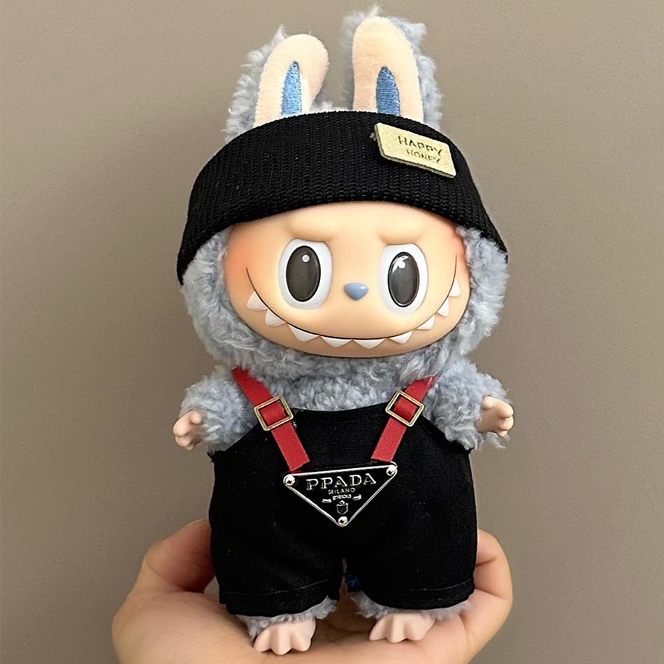 17cm Labubu Clothes Halloween V1 A2 A3 Plush Doll Accessories Labubu Designer Clothes Pumpkin Costume Set
