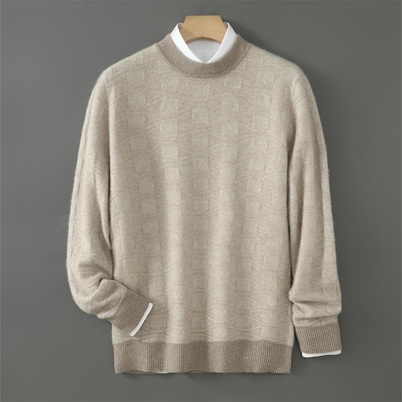 Men s Jacquard Knit Wool Pullover - New Autumn/Winter 2025 Collection XXXL