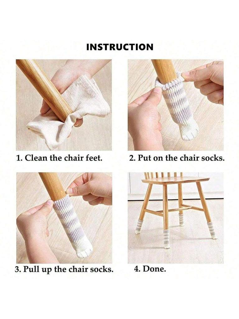 4-piece Set of Chair Leg Covers, Hardwood Floor Chair Leg Covers, Anti Cat Claw Chair Leg Covers, Floor Protection.