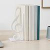 3D Printed Treble Clef Bookends, Music Note Shelf Organizer, Non-Slip Modern Bookend with Stable Support, Sturdy Music Themed Book Stand for Desk
