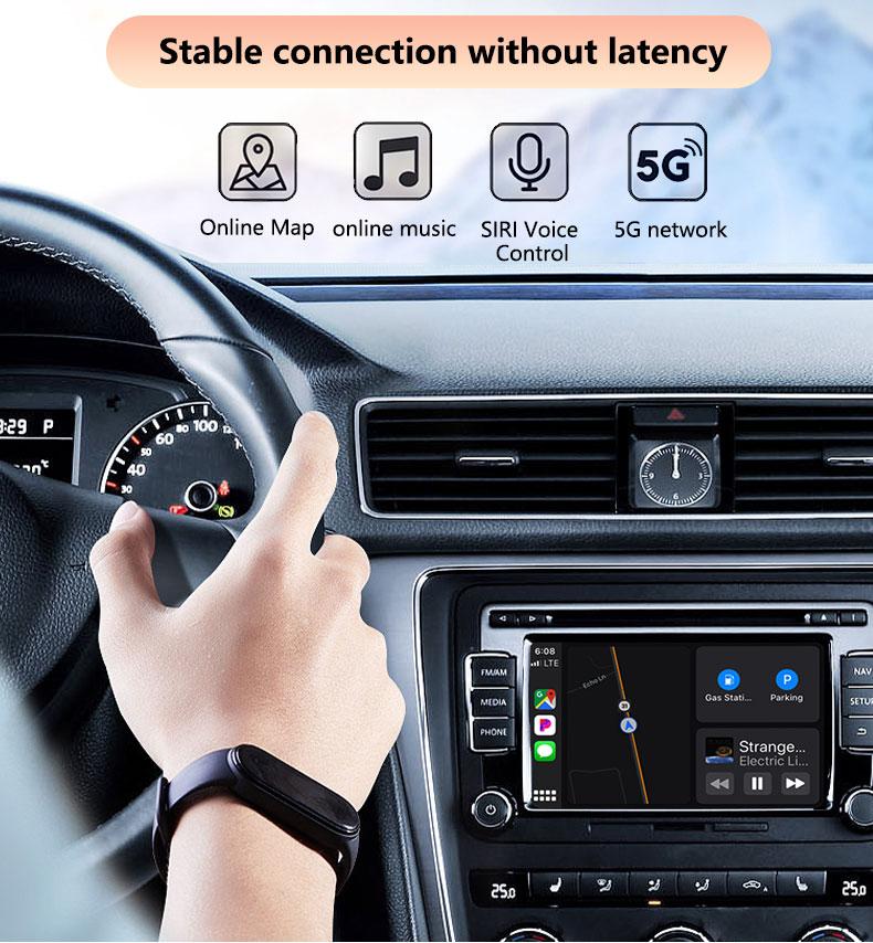 Wired to Wireless CarPlay Box Android Auto Adapter 2v1 Plug and Play USB/Type C Dongle Bluetooth WiFi Connect OTA Aktualizováno