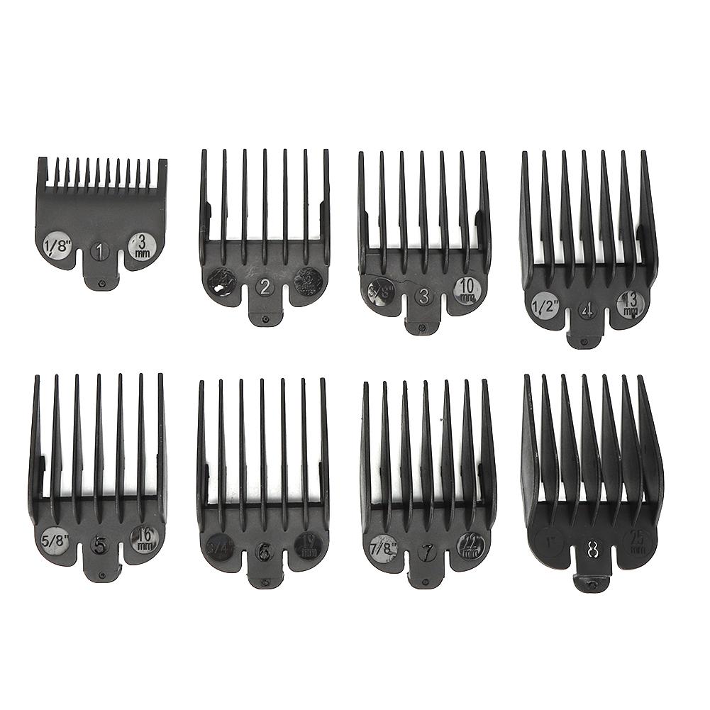 8pcs Professional Hair Clipper Comb Guide Set Hair Trimmer Spare Parts Hairstyling Limit Combs Accessory