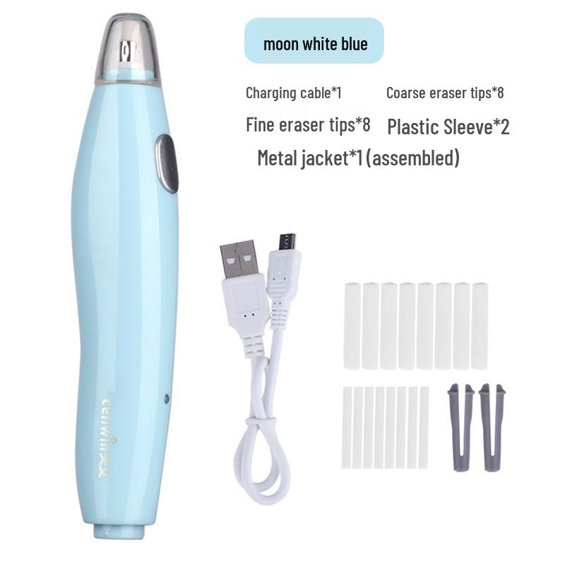 Grüner Bambus Wiederaufladbarer Elektrischer Radierstift mit Dicken & Dünnen Minen für Kunststudenten