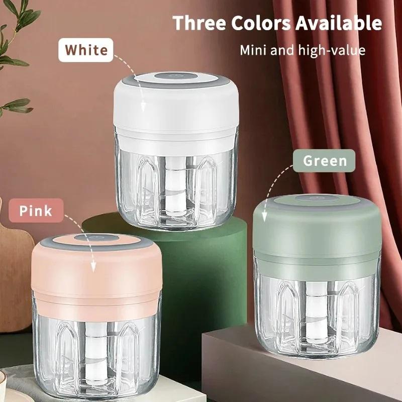 100/250ML Electric Mini Garlic Masher Kitchen Portable Food Chopper USB Charging Electric Garlic Chopper Food chopper Gadgets